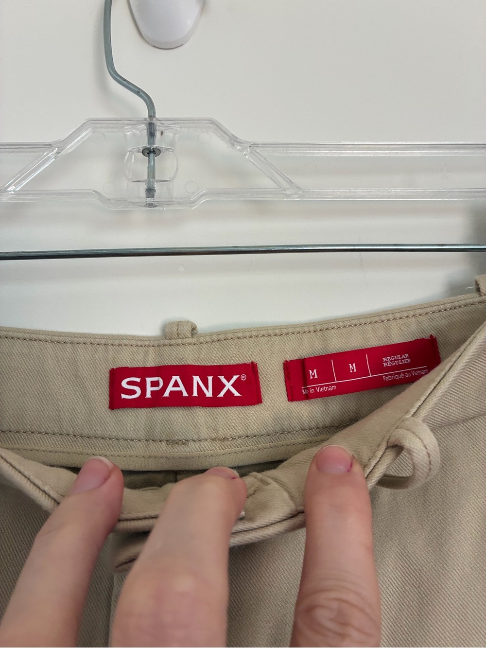 SPANX Supersmooth Stretch Twill Slim Straight Pants size medium Sandbar - Picture 5 of 9